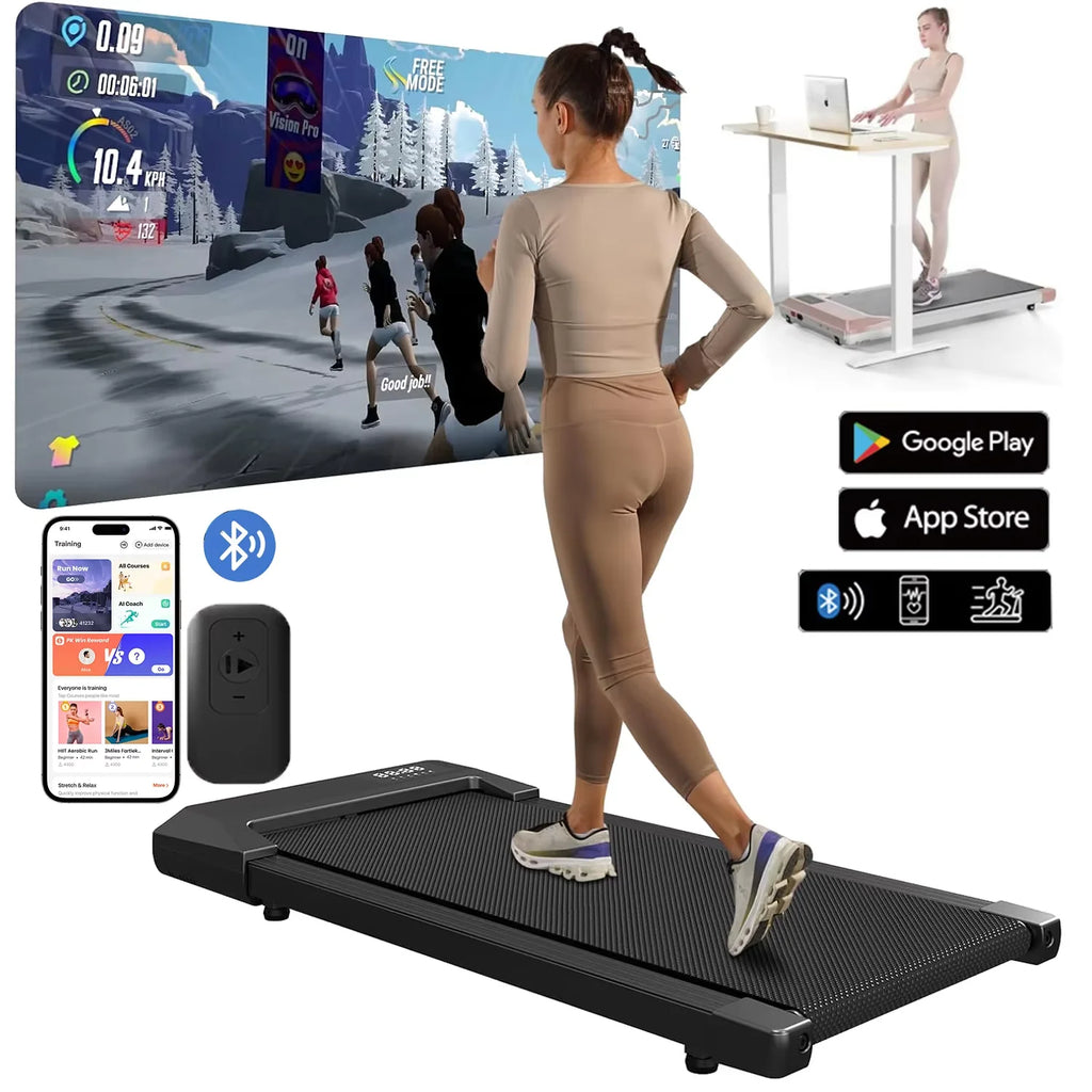 2in1 Walking Running Fitness Exercise Machine 300lbs Treadmill for Home