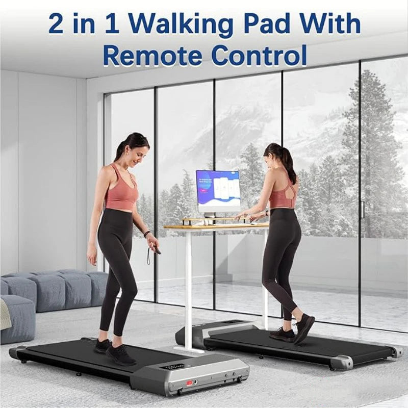 2in1 Walking Running Fitness Exercise Machine 300lbs Treadmill for Home