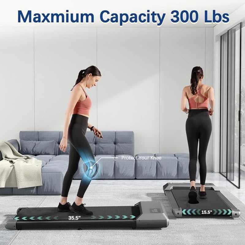2in1 Walking Running Fitness Exercise Machine 300lbs Treadmill for Home
